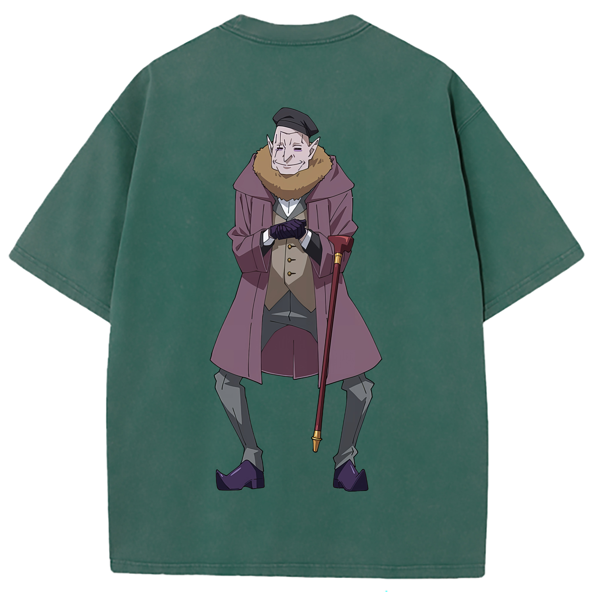 （画像用） 転スラ Regarding Reincarnated to Slime 綿100% ヴィンテージ風 半袖Tシャツ（背面プリント）